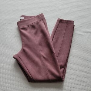 Old Navy Mauve Dusty Rose Stevie Skinny Faux Suede Leggings Womens Small